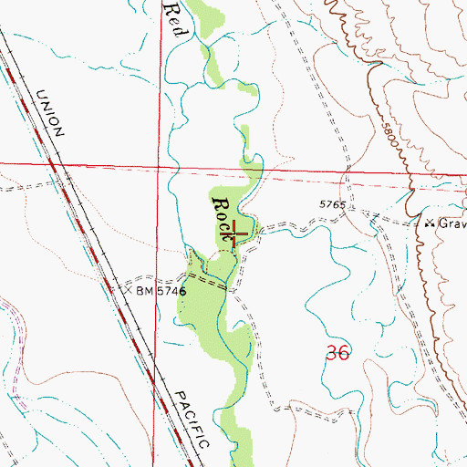 Topographic Map of Buck Creek, MT