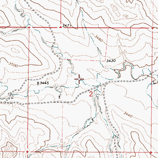 Topographic Map of Buck Creek, MT