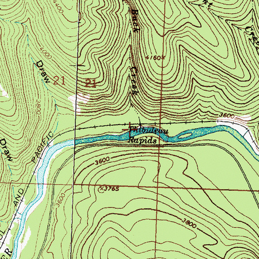 Topographic Map of Buck Creek, MT
