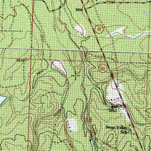 Topographic Map of Buck Creek, MT
