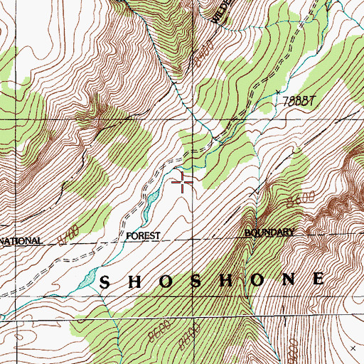 Topographic Map of Buena Vista Campground, MT