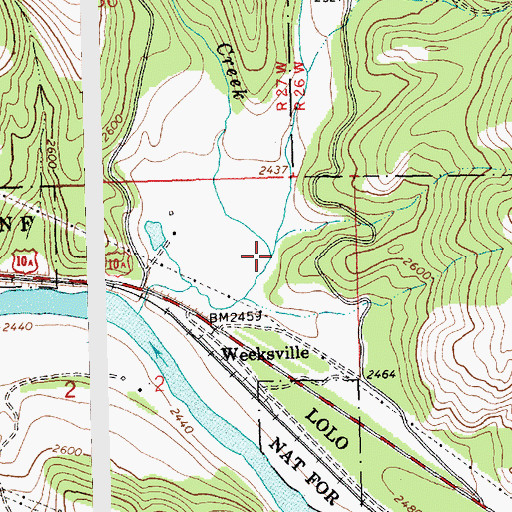 Topographic Map of Buffalo Bill Creek, MT