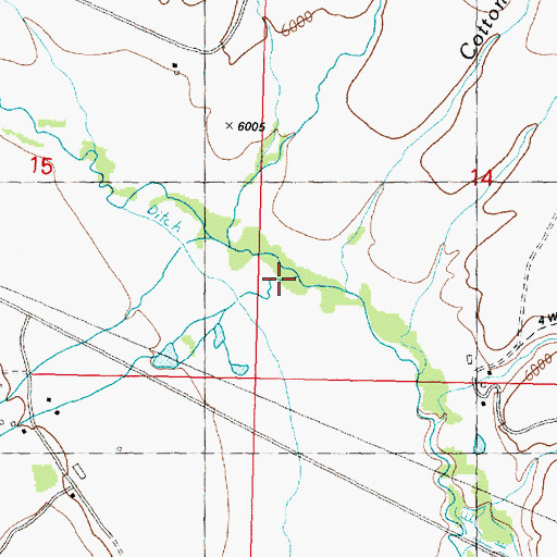 Topographic Map of Buffalo Creek, MT