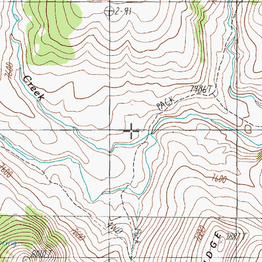 Topographic Map of Buford Creek, MT