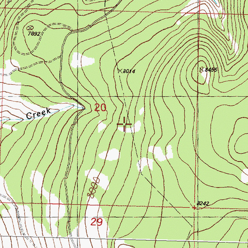 Topographic Map of Bull Creek Polecreek Trail, MT