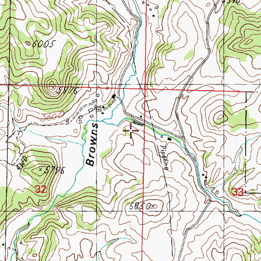 Topographic Map of Bull Run Creek, MT