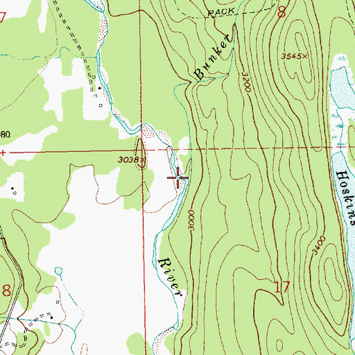 Topographic Map of Bunker Hill Creek, MT