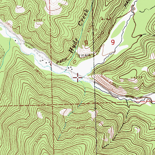 Topographic Map of Burdette Creek, MT