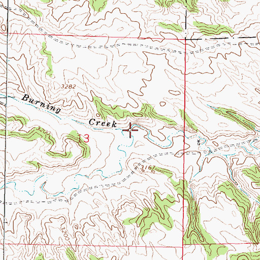 Topographic Map of Burning Creek, MT