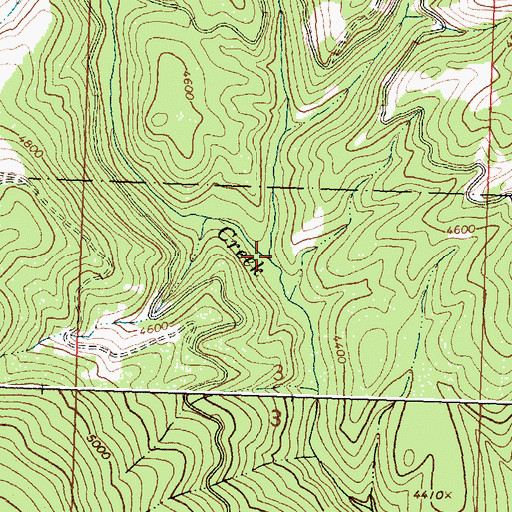 Topographic Map of Burnt Creek, MT