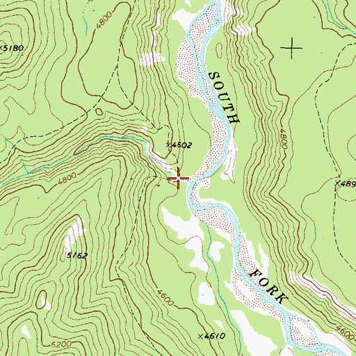 Topographic Map of Burnt Creek, MT