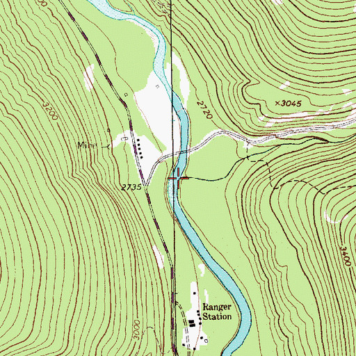 Topographic Map of Burnt Creek, MT