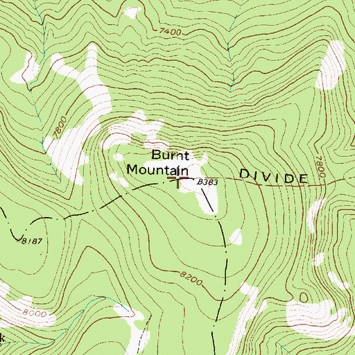 Topographic Map of Burnt Mountain, MT