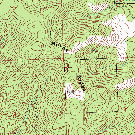 Topographic Map of Burnt Ridge, MT