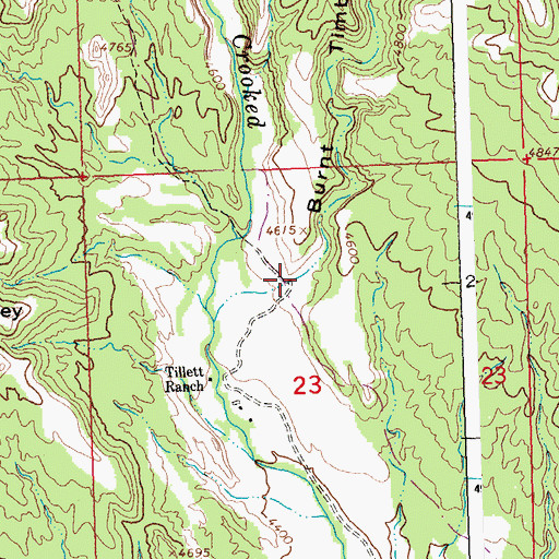 Topographic Map of Burnt Timber Canyon, MT