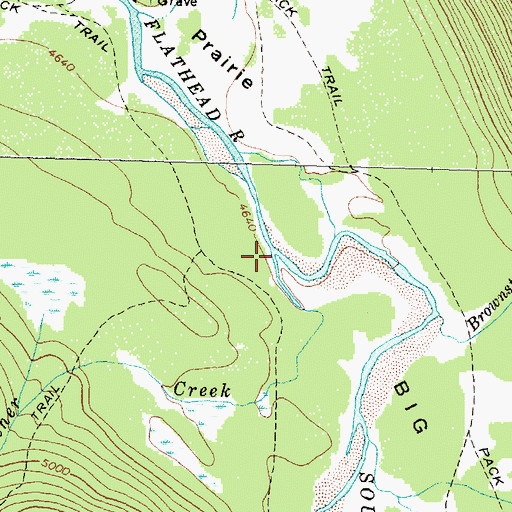 Topographic Map of Butcher Creek, MT