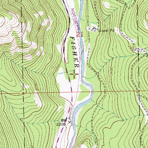 Topographic Map of Butler Creek, MT