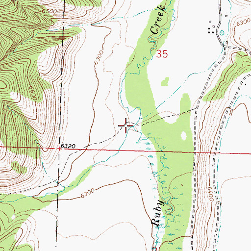 Topographic Map of Butler Creek, MT