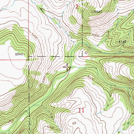 Topographic Map of Big Butte Creek, MT