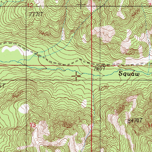 Topographic Map of Butte Meadows Camp, MT
