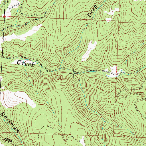 Topographic Map of Butterfly Creek, MT