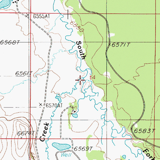 Topographic Map of Buttermilk Creek, MT