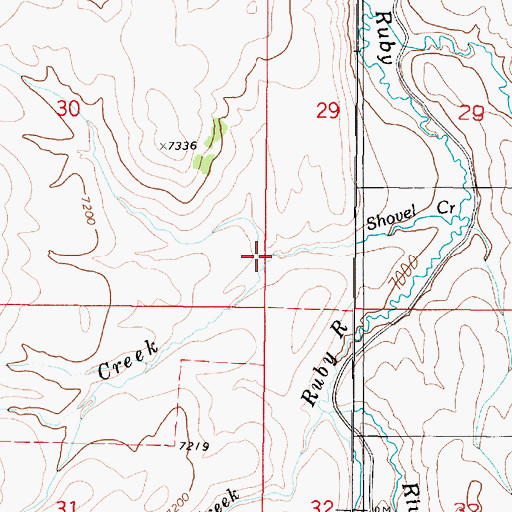 Topographic Map of Cabin Creek, MT