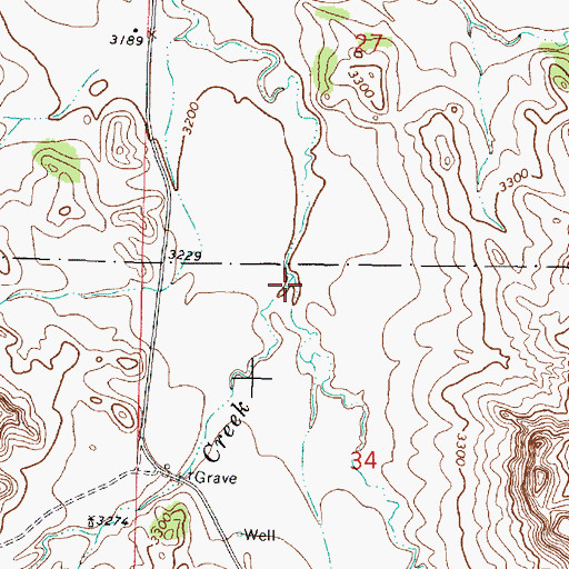 Topographic Map of Cabin Creek, MT