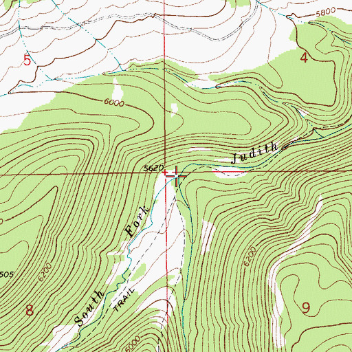 Topographic Map of Cabin Creek, MT