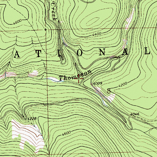 Topographic Map of Cabin Creek, MT