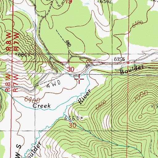 Topographic Map of Cabin Creek, MT