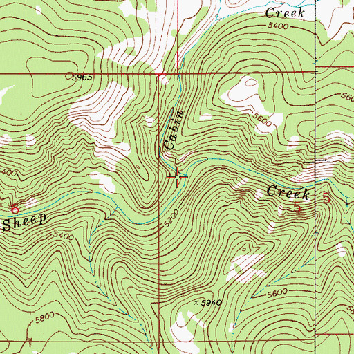 Topographic Map of Cabin Creek, MT