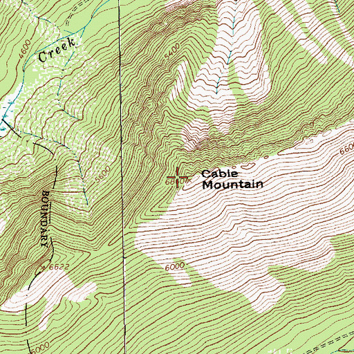 Topographic Map of Cable Mountain, MT