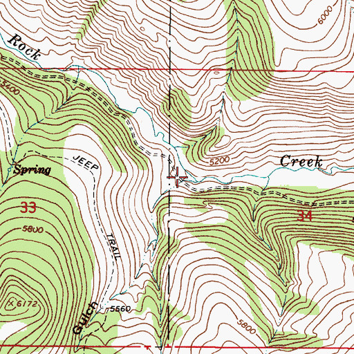 Topographic Map of Calamity Gulch, MT