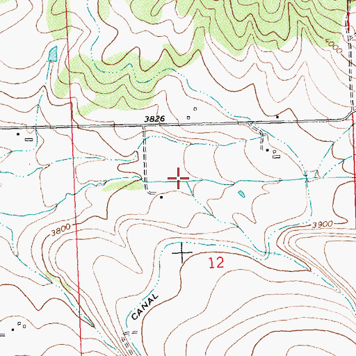 Topographic Map of Calf Creek, MT