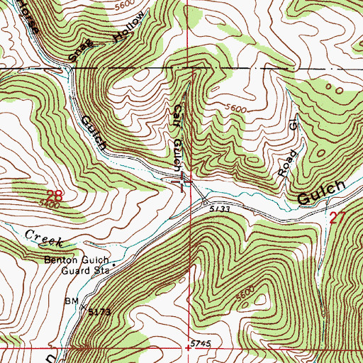 Topographic Map of Calf Gulch, MT