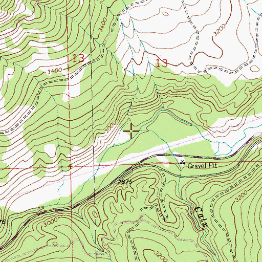 Topographic Map of Calx Creek, MT