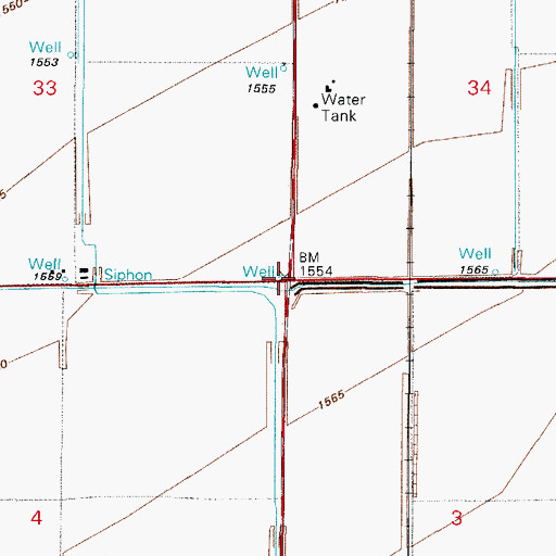 Topographic Map of McClellan Wash, AZ