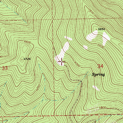 Topographic Map of Calx Mountain Trail, MT