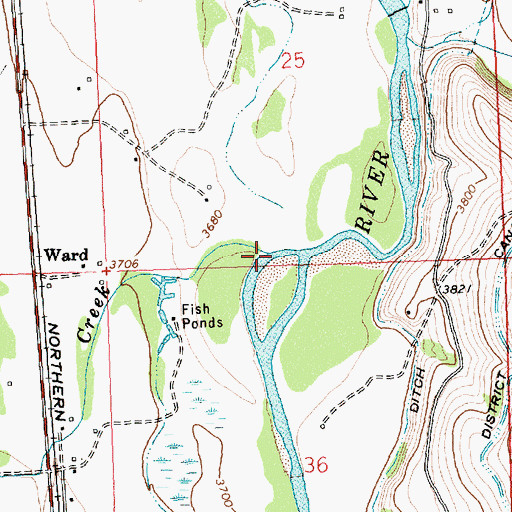 Topographic Map of Camas Creek, MT