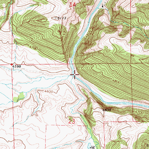 Topographic Map of Camas Creek, MT