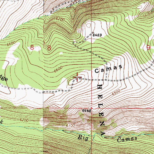 Topographic Map of Camas Ridge, MT