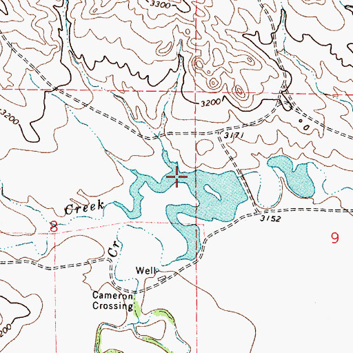 Topographic Map of Cameron Creek, MT