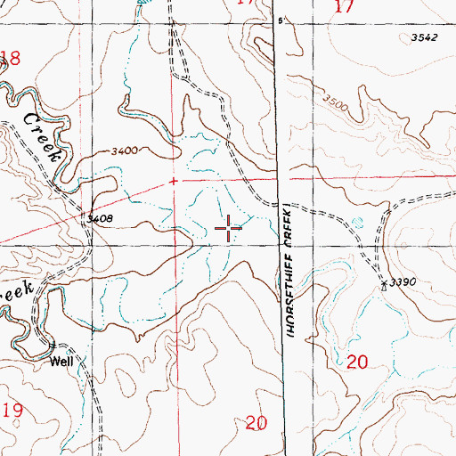 Topographic Map of Cameron Creek, MT
