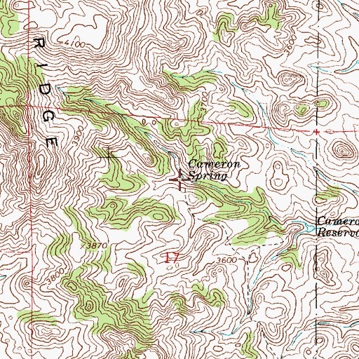Topographic Map of Cameron Spring, MT