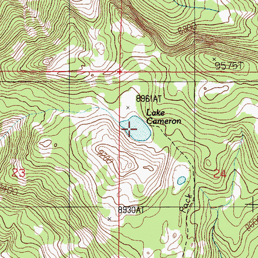 Topographic Map of Lake Cameron, MT