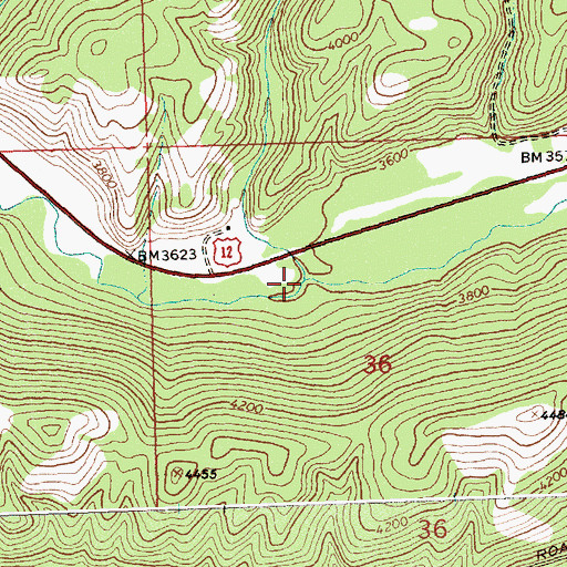 Topographic Map of Camp Creek, MT