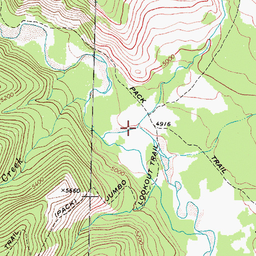 Topographic Map of Camp Creek, MT