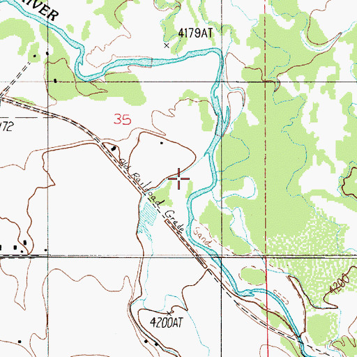 Topographic Map of Camp Creek, MT