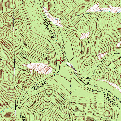 Topographic Map of Camp Creek, MT